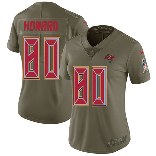 Nike Buccaneers #80 O. J. Howard Olive Women's Stitched NFL Limited Salute to Service Jersey